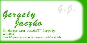 gergely jaczko business card